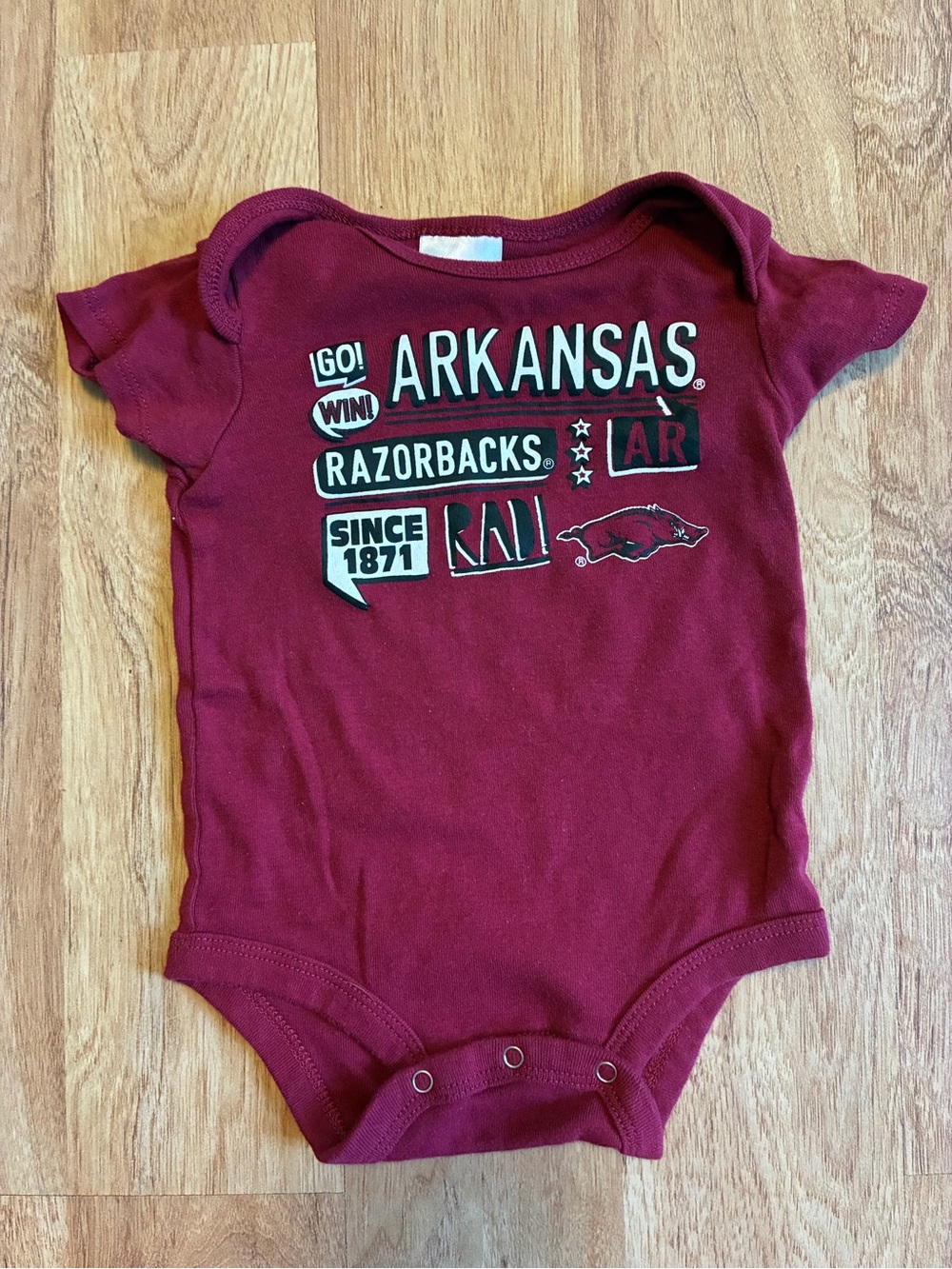Russell Athletic Arkansas Razorbacks Maroon Baby Bodysuit